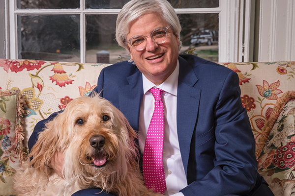 Sam Dixon with his dog