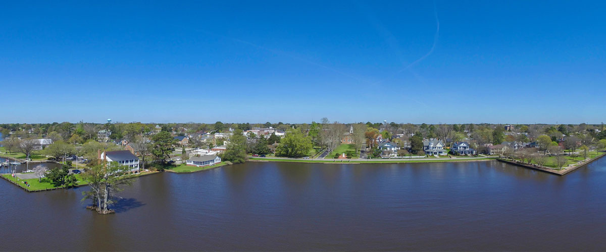 Town on the Waterfront, birds eye view